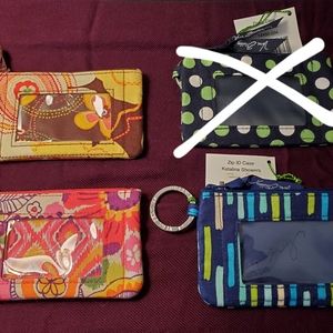 Vera Bradley Zip ID Case Lot of 3